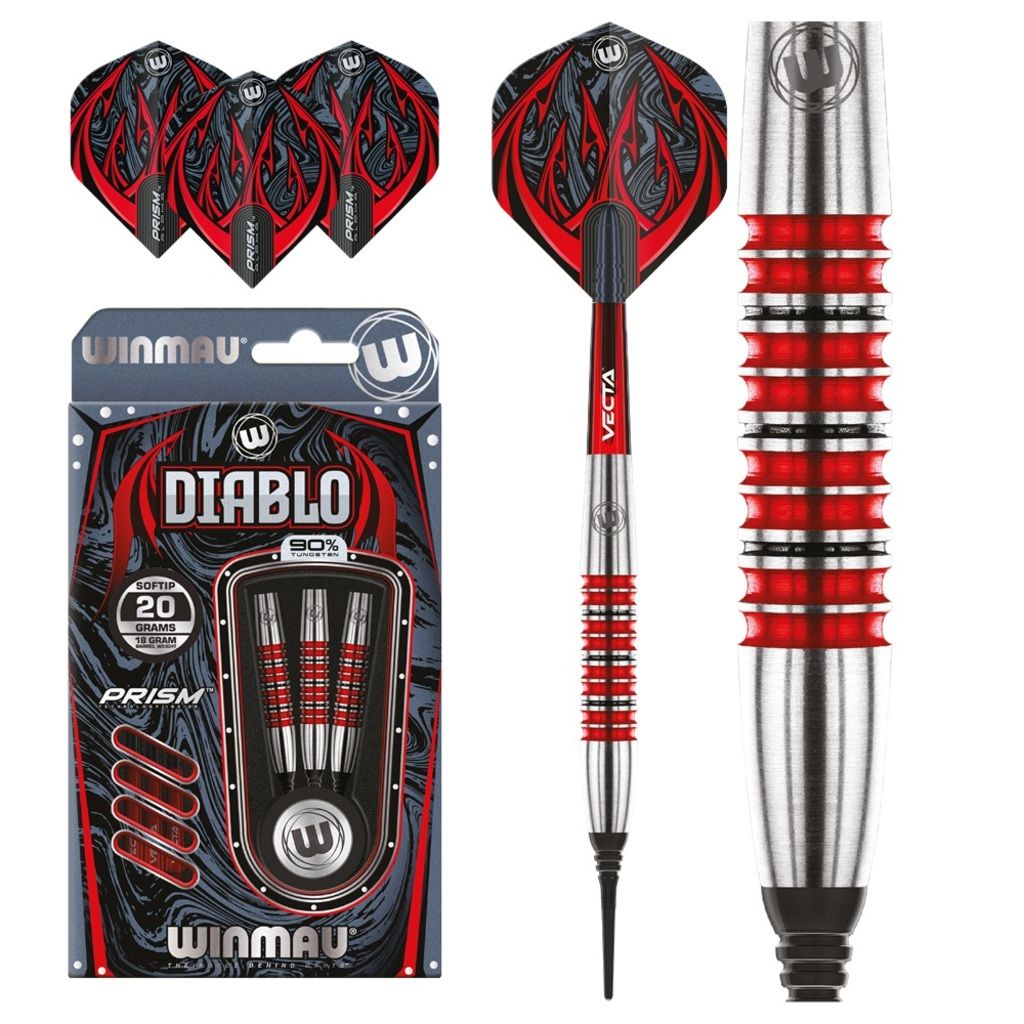 Winmau Diablo 1 Soft Tip Dartpfeile 20G