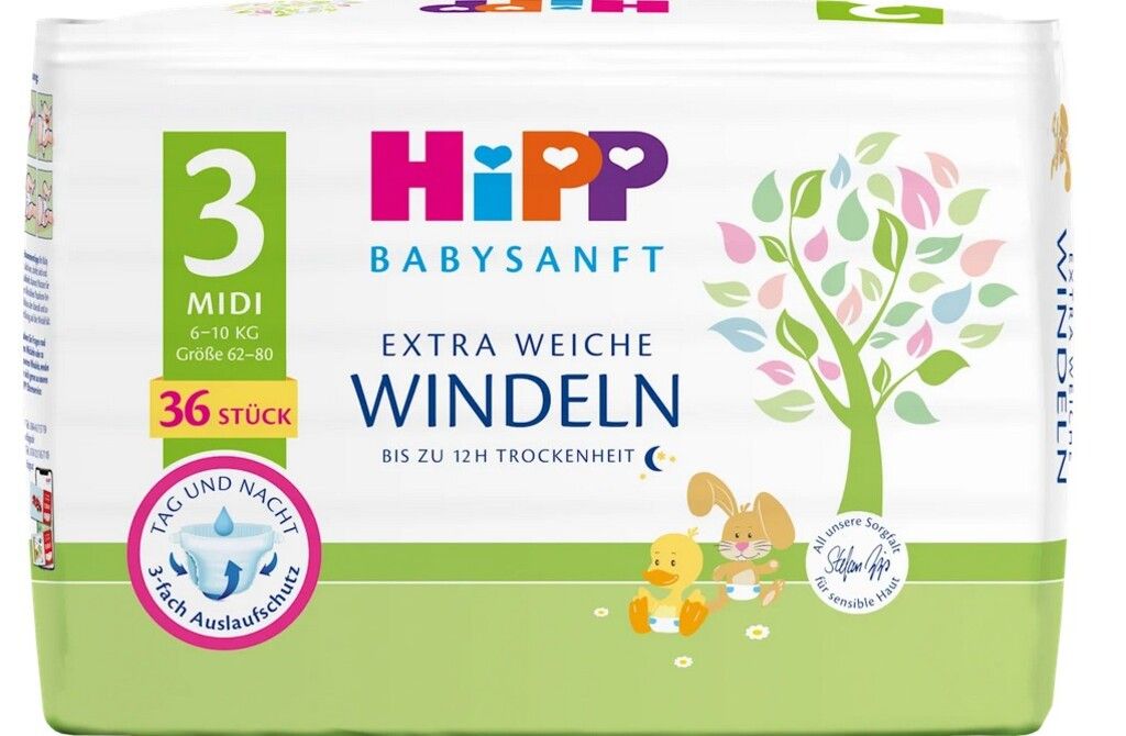 HIPP Windeln 36er Pack, Grösse 3 