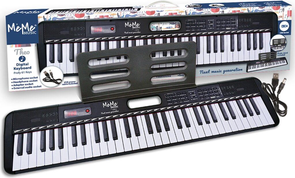 MeMe Music Digital Keyboard Profy 61 Keys Theo