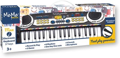 MeMe Music elektronisches Midi-Keyboard mit 37 Tasten und Mikrofon MAX