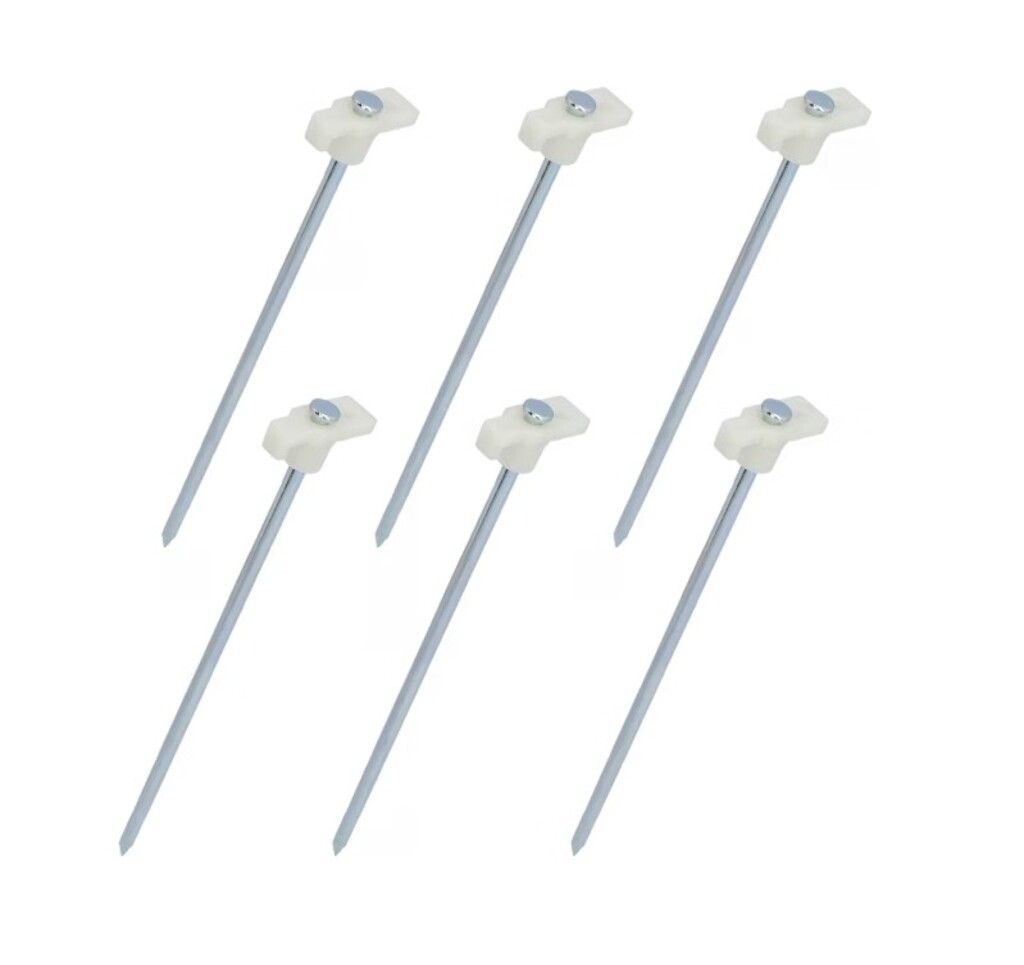 Cartrend Zeltheringe 24cm 6 Stück fluoreszierend