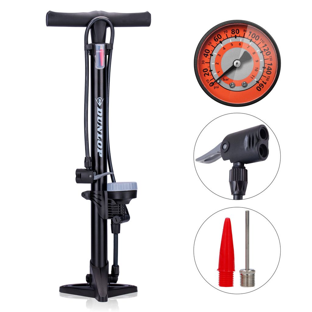 Dunlop Standluftpumpe mit Druckanzeige