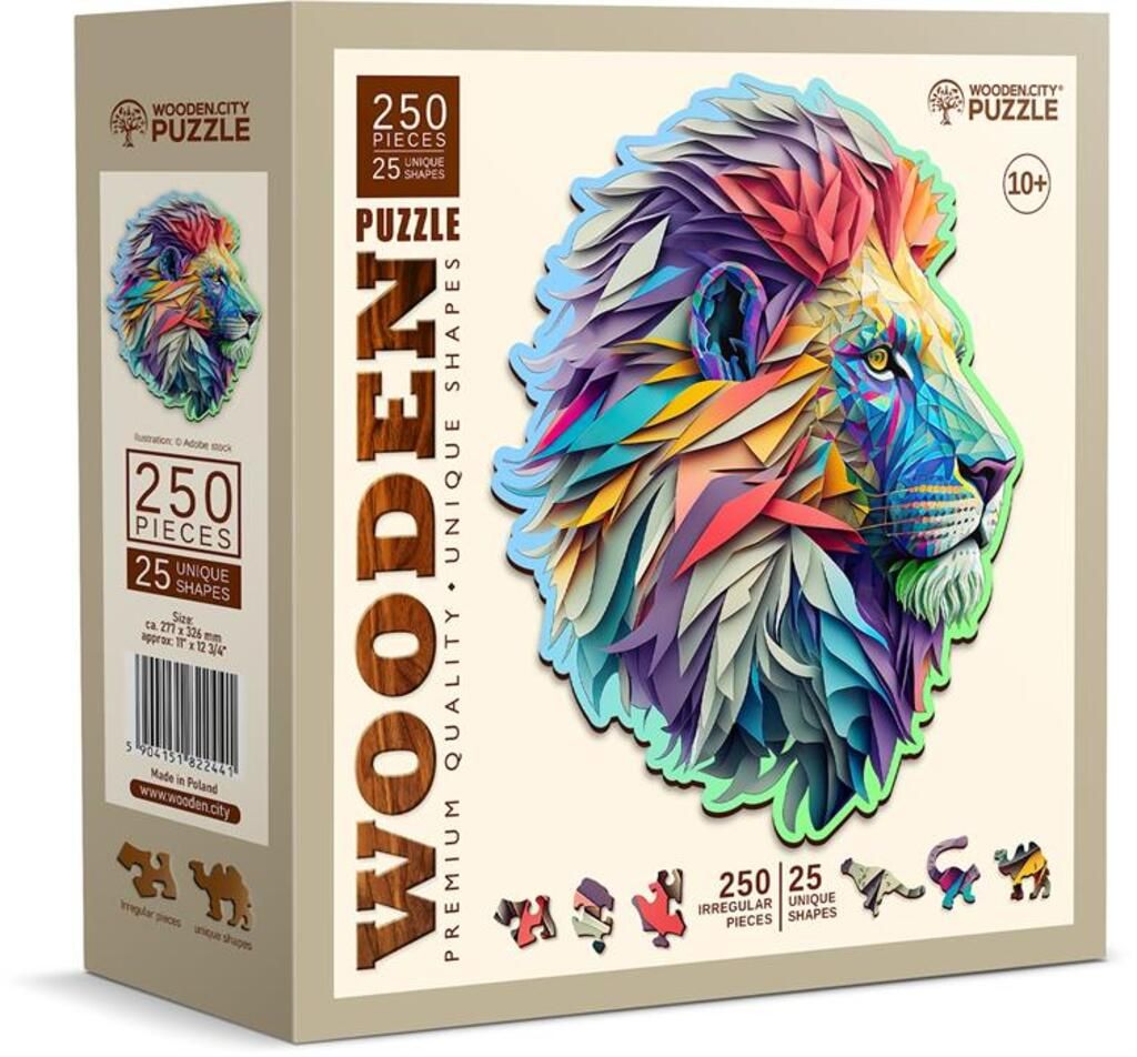 Wooden City Puzzle Holz L Modern Lion 250 Teile