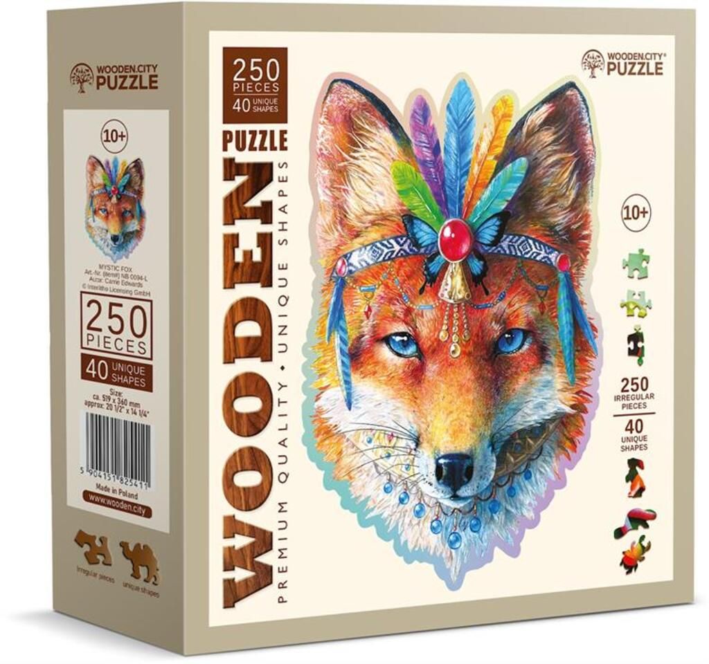 Wooden City Puzzle „Mystic Fox“ 250 Teile