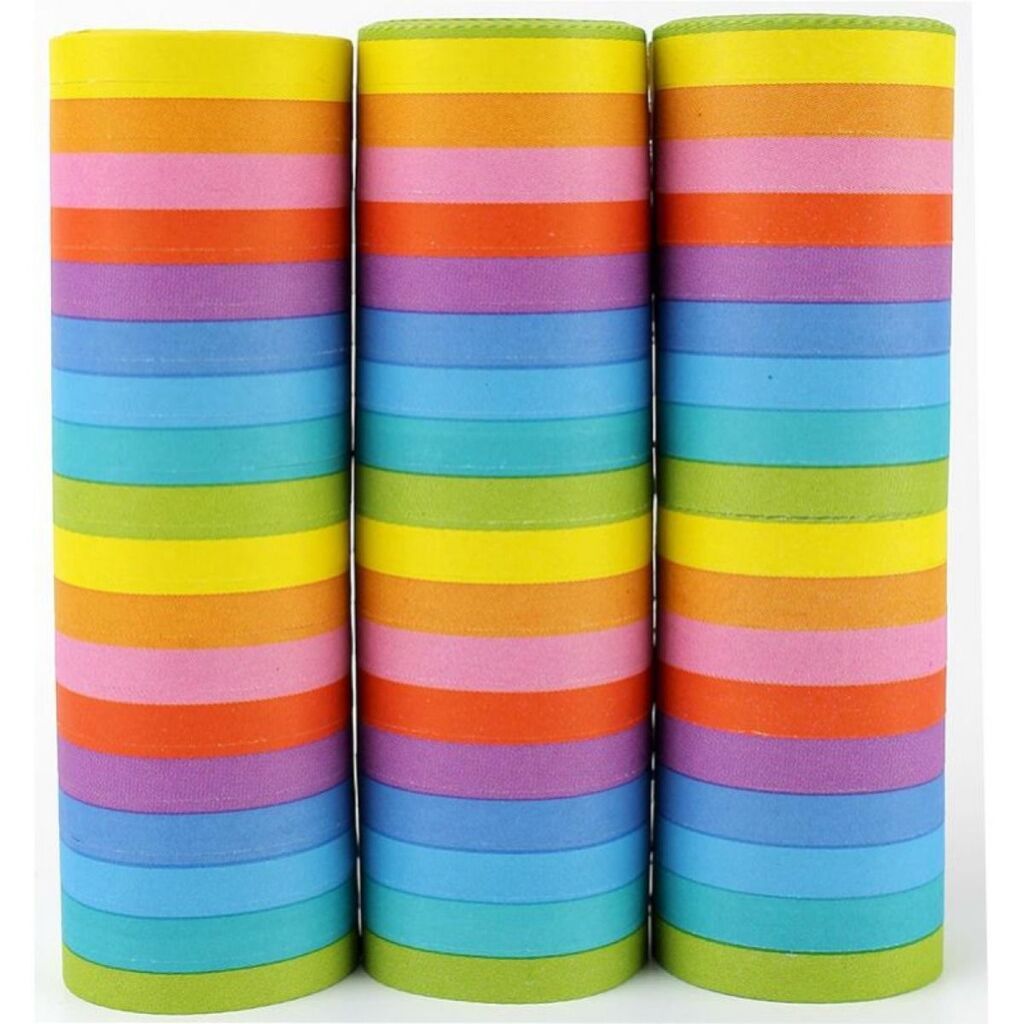 CHAMP Bunte Luftschlangen 3 Rollen 