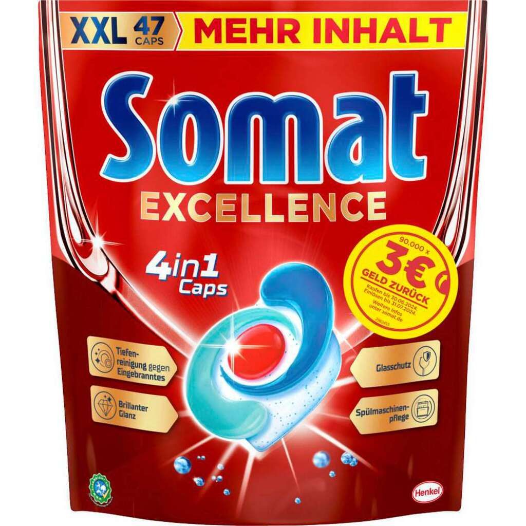 Somat Excellence Spülmaschinen Caps 4in1, 47er Pack