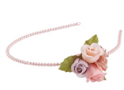 Great Pretender Kinder - Haarreif mit Perlen und Blumen