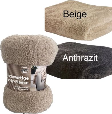 Fashion Zone Teddy-Fleece Decke
