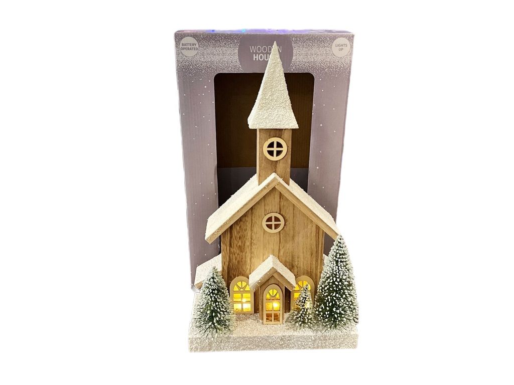 CHAMP Kirche aus Holz mit LED