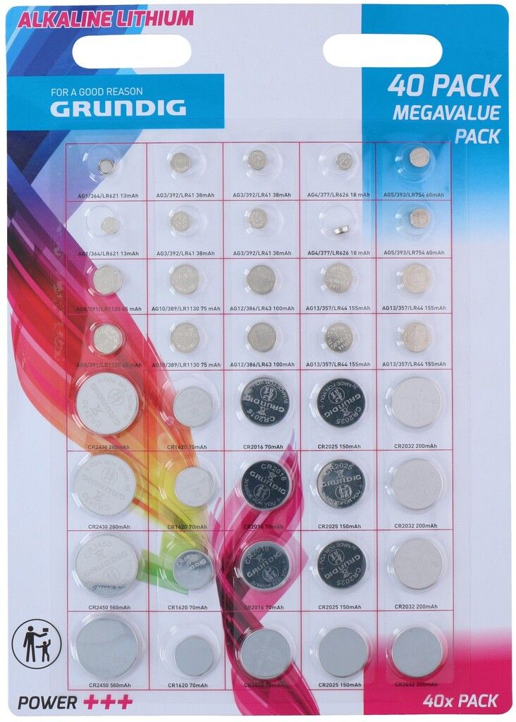 Grundig Grundig Knopfzellenbatterie 40er-Pack