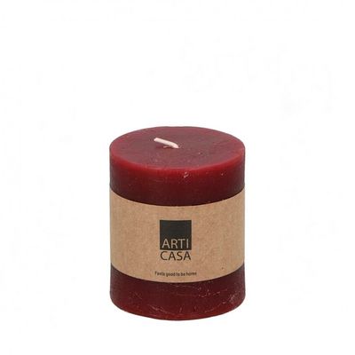 Arti Casa Stumpenkerze (rot, ⌀7 cm × 8 cm)