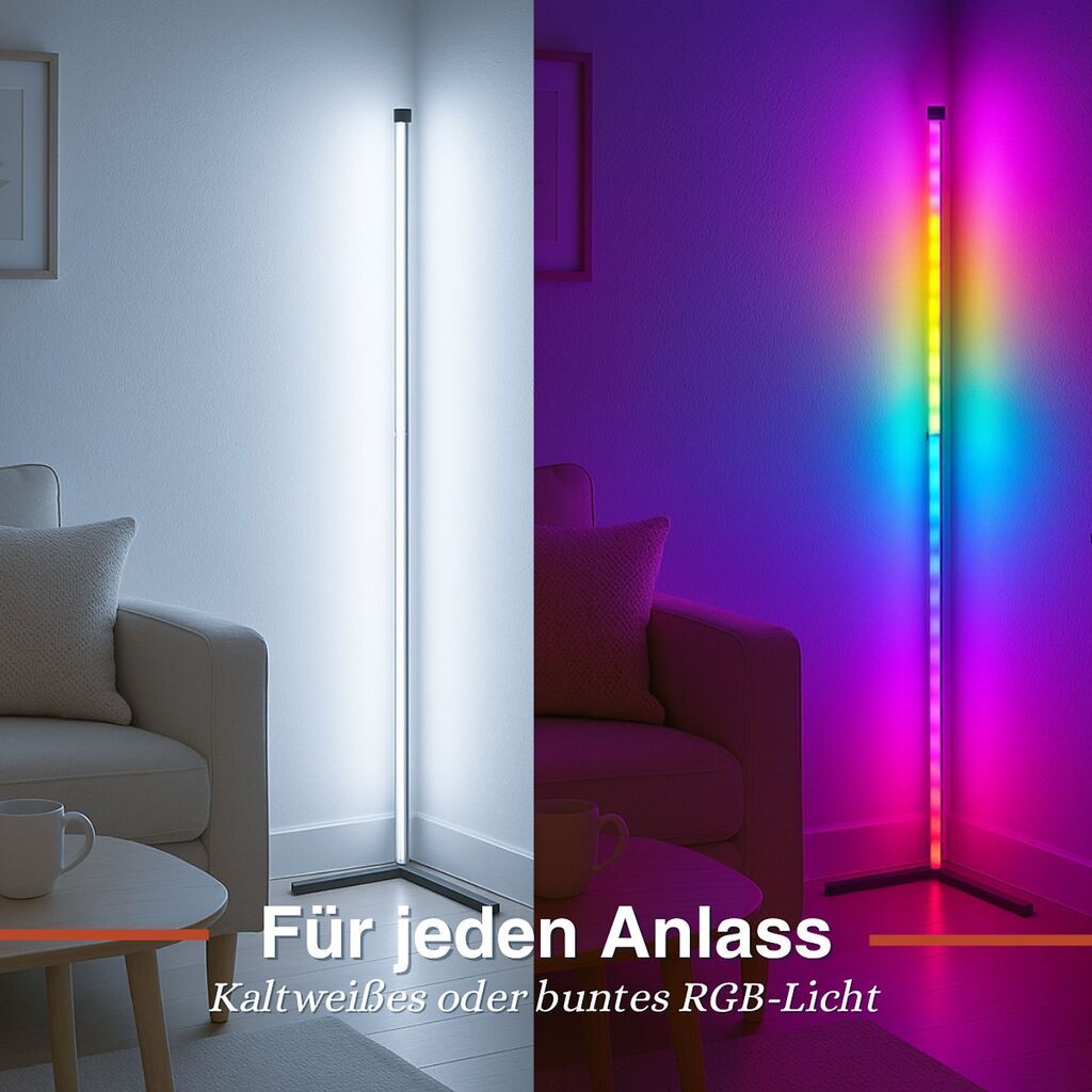 Grundig RGB-Ecklampe mit Musiksensor