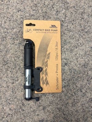 Trespass Compact Bike Pump with Frame Attachment