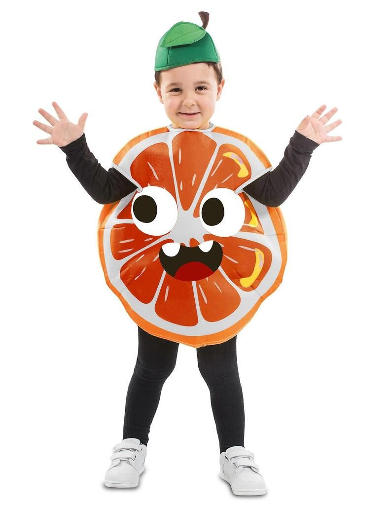 fyasa Kinderkostüm Orange mit Mütze