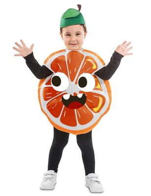 fyasa Kinderkostüm Orange mit Mütze