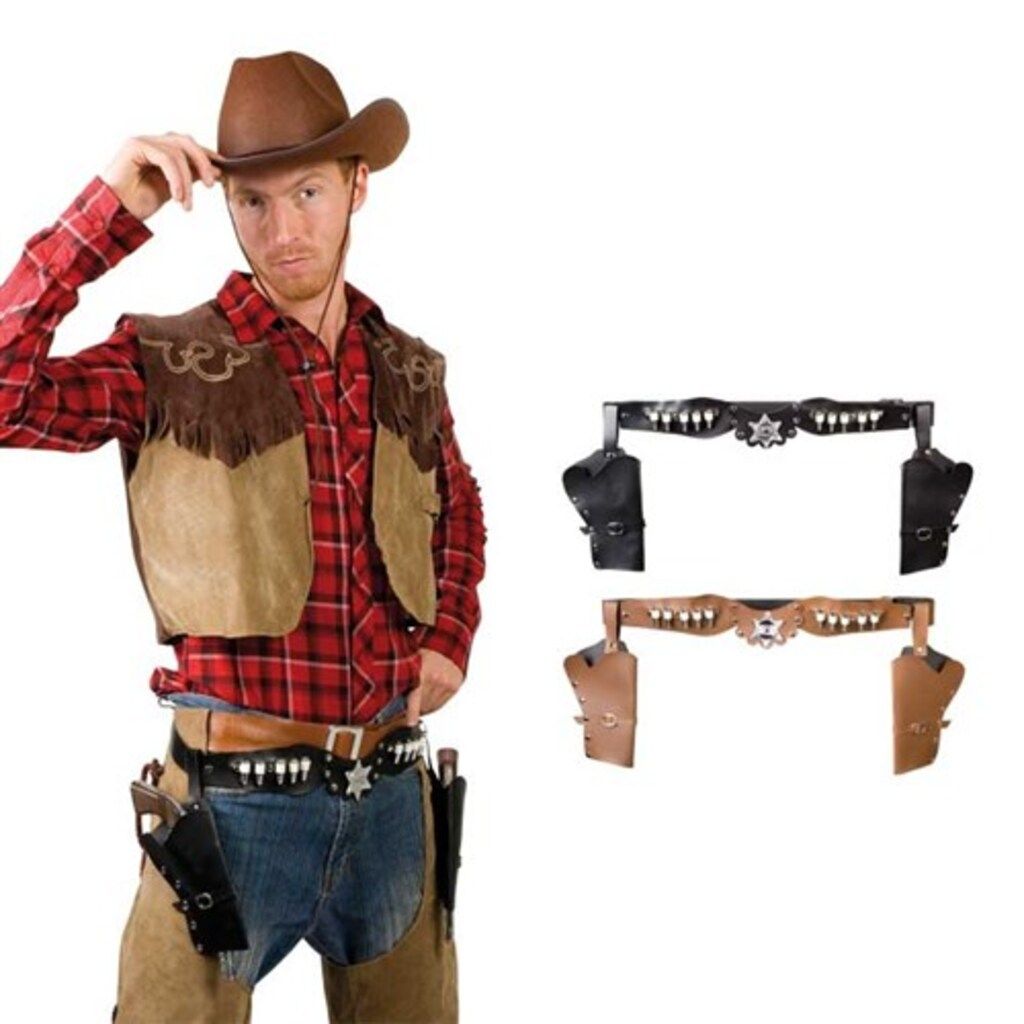Boland Kostüm Sheriff Doppel-Holster  