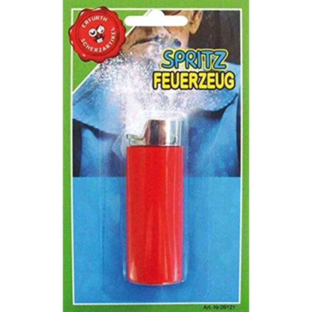 Outless Scherzartikel Spritz-Feuerzeug