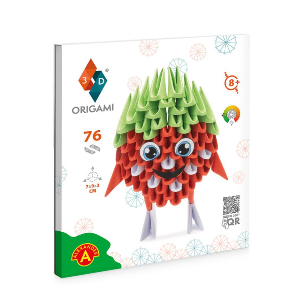 Alexander Origami 3D Bastelset &quot;Erdbeere&quot;