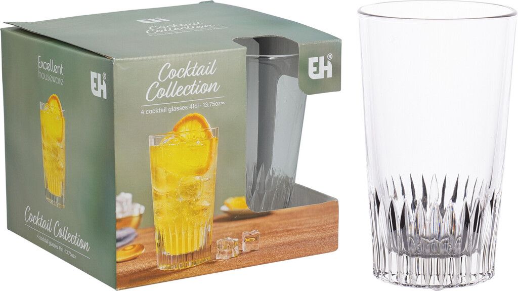 Excellent Houseware Longdrink-Gläser 4er-Set