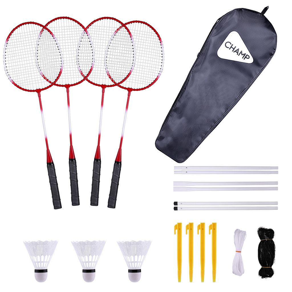 CHAMP Badminton-Set für 4 Spieler