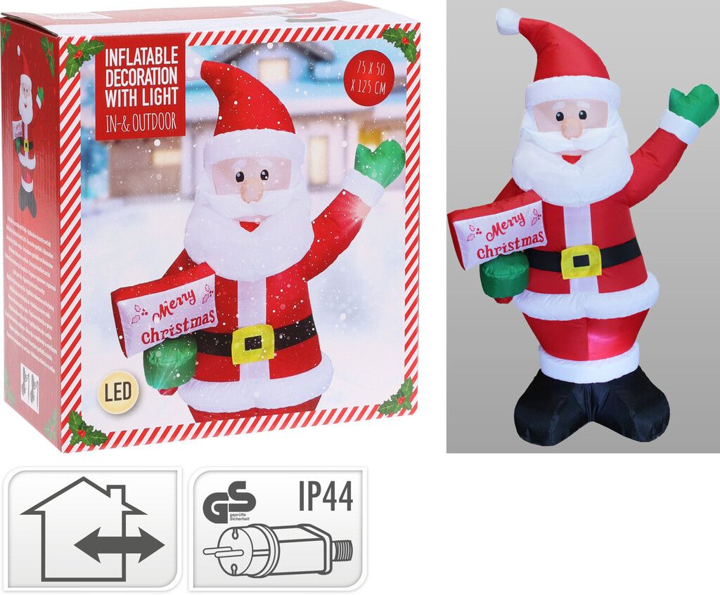 CHAMP Aufblasbarer Weihnachtsmann 125 cm