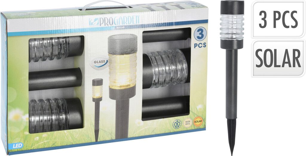 Pro Garden Solarleuchten 3er-Set
