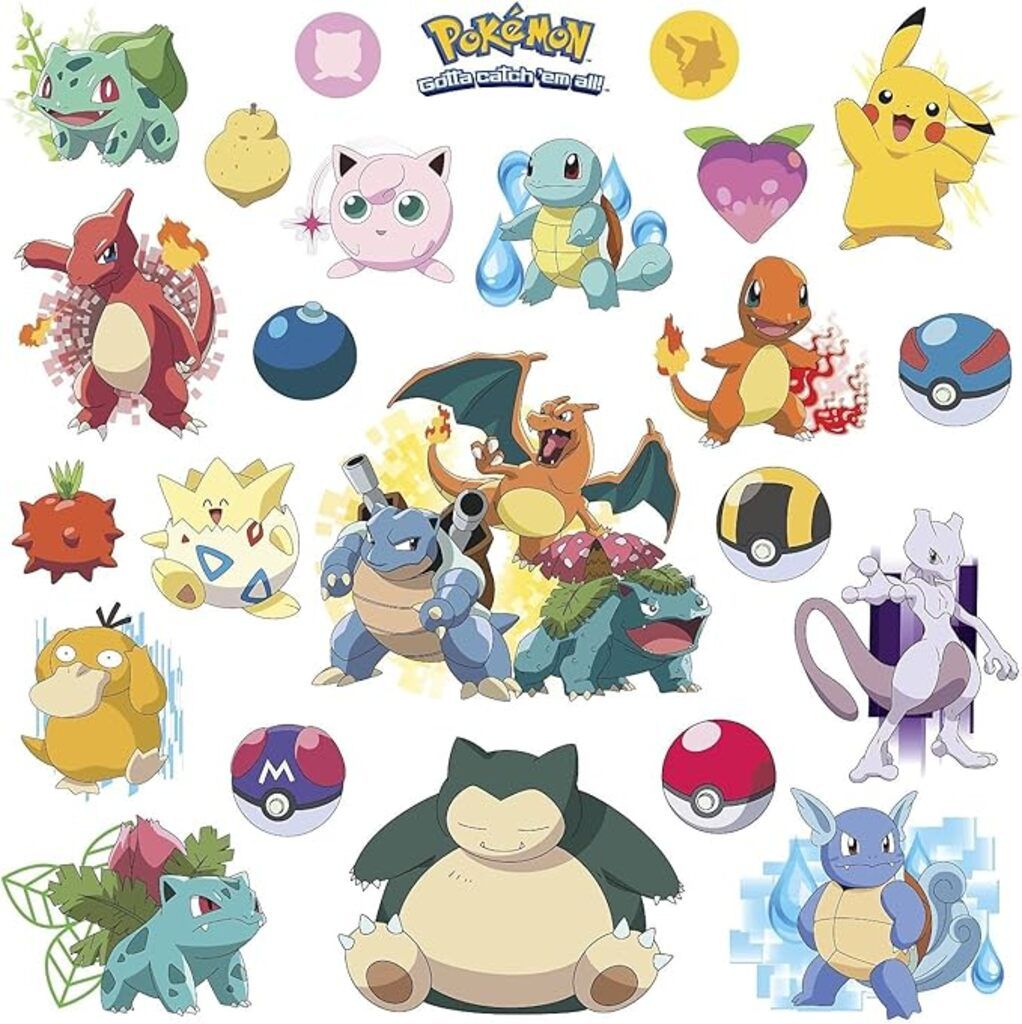 HCM Kinzel Wandsticker für Kinder &quot;Pokemon&quot;