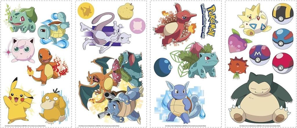HCM Kinzel Wandsticker für Kinder &quot;Pokemon&quot;