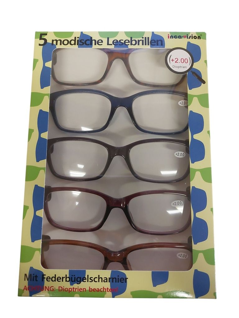 Inca vision Lesebrille 5-er Set