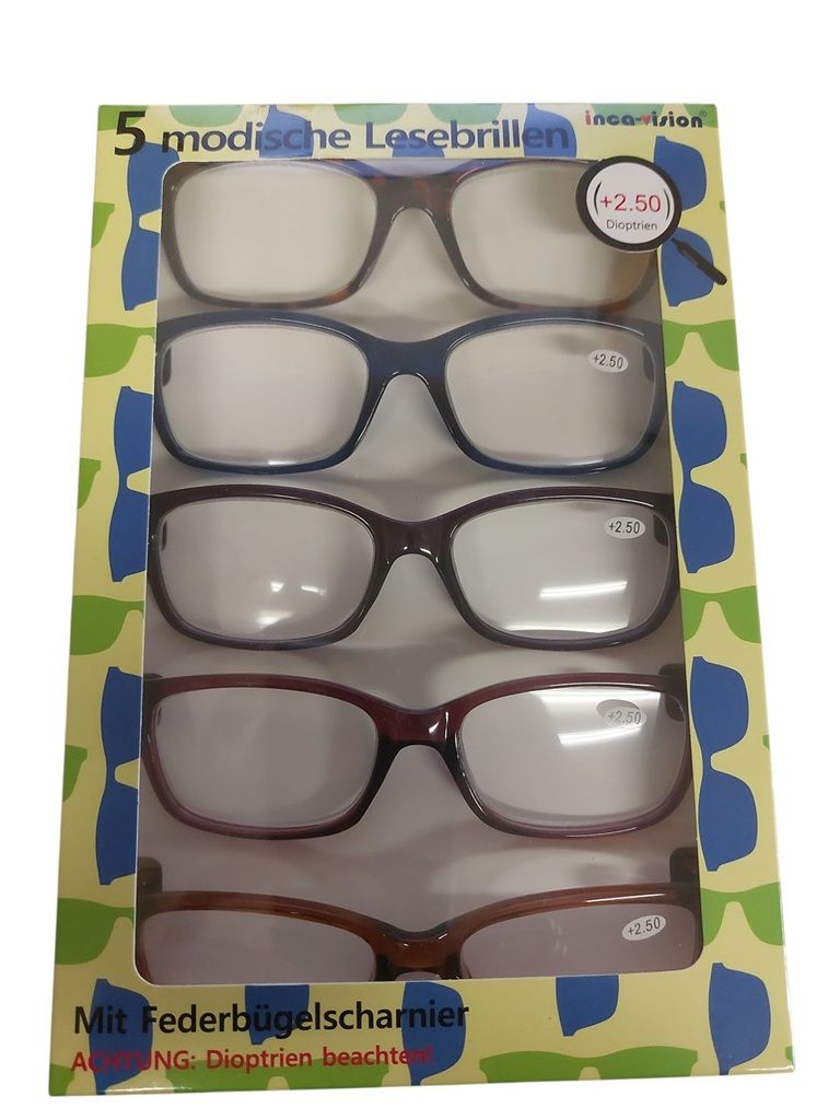 Inca vision Lesebrille 5-er Set