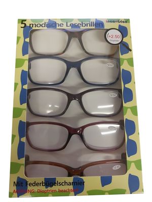 Inca vision reading glasses set of 5