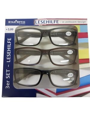 Staroptic reading glasses pack of 3