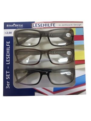 Staroptic reading glasses pack of 3