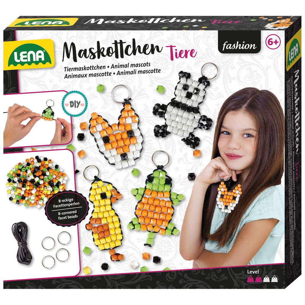 LENA Kreativ-Set für 4 tierische Schlüsselanhänger