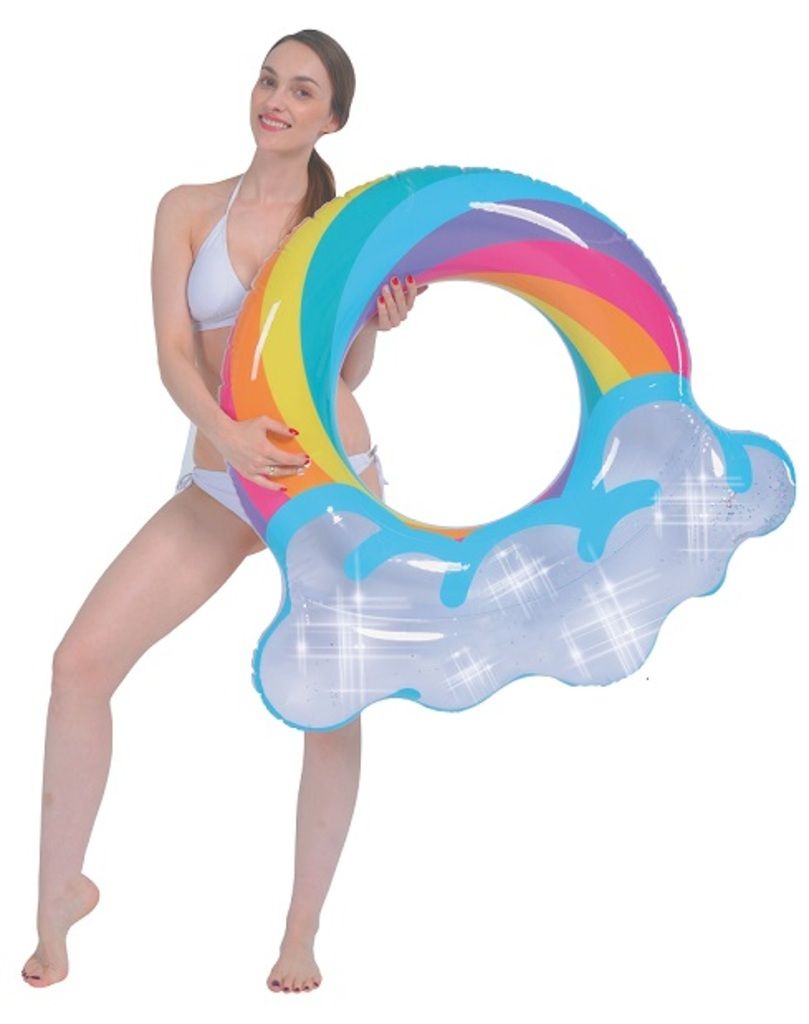 Jilong Schwimmring Glitzer Regenbogen