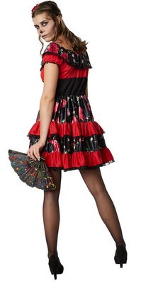 Dress for fun Damenkostüm im Día-de-los-Muertos-Stil