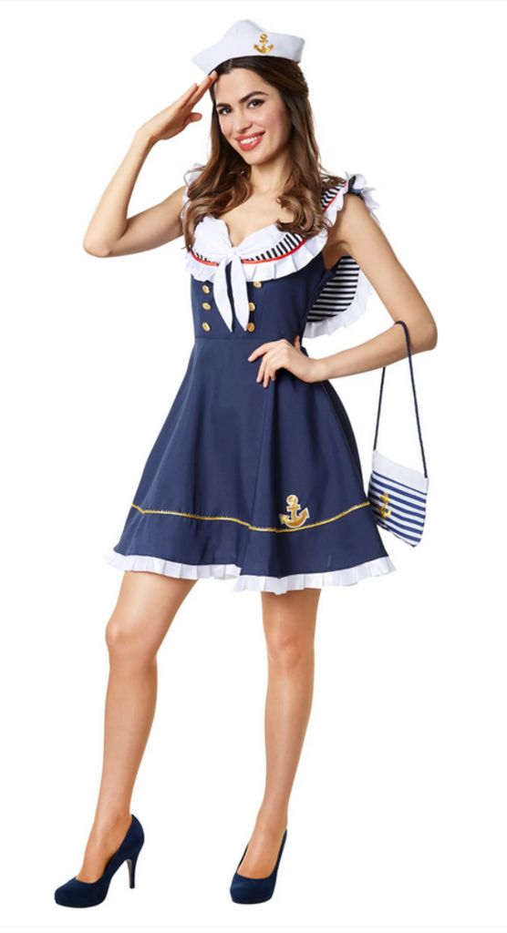Dress for fun Frauenenkostüm Matrosenbraut