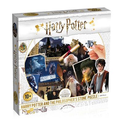 Winning Moves Puzzle Harry Potter Stein der Weisen 500 Teile  (⌀27.5 cm, 500 Stk.)