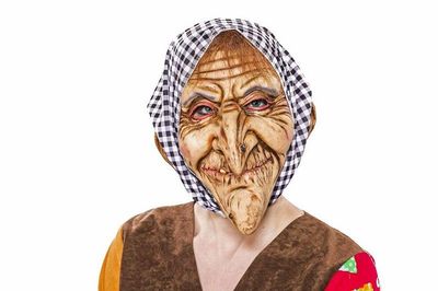 Boland Maske Hexe mit Kopftuch