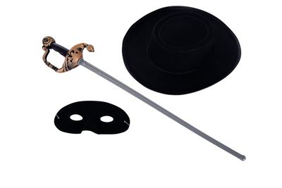 Party People Kostüm "Schwarzer Reiter Set 3-teilig"