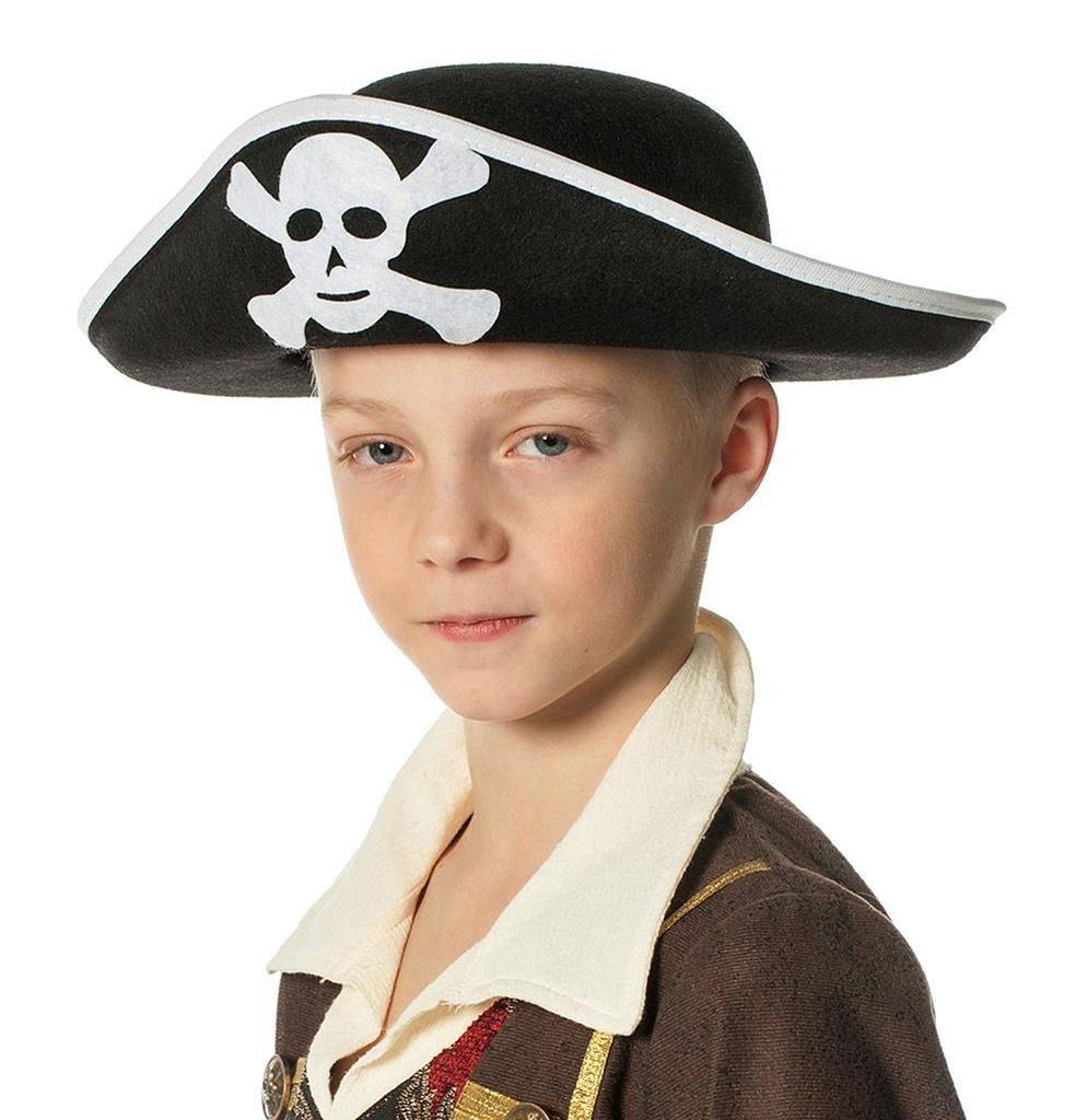 Wilbers Kinder - Piratenhut (schwarz)