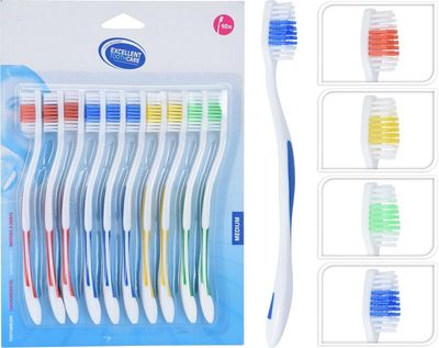 Excellent ensemble de 10 brosses à dents Dentalcare