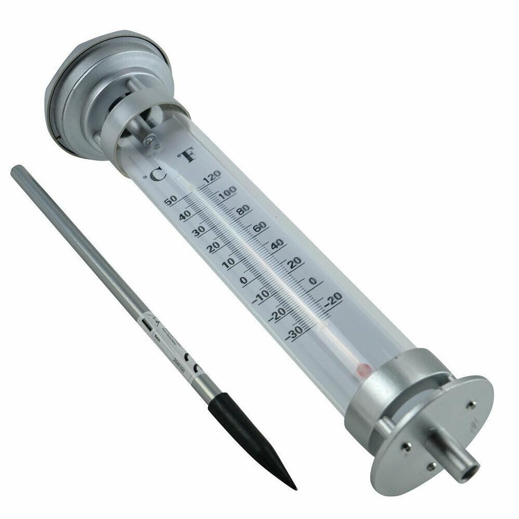 Grundig Solarlampe mit LED Thermometer