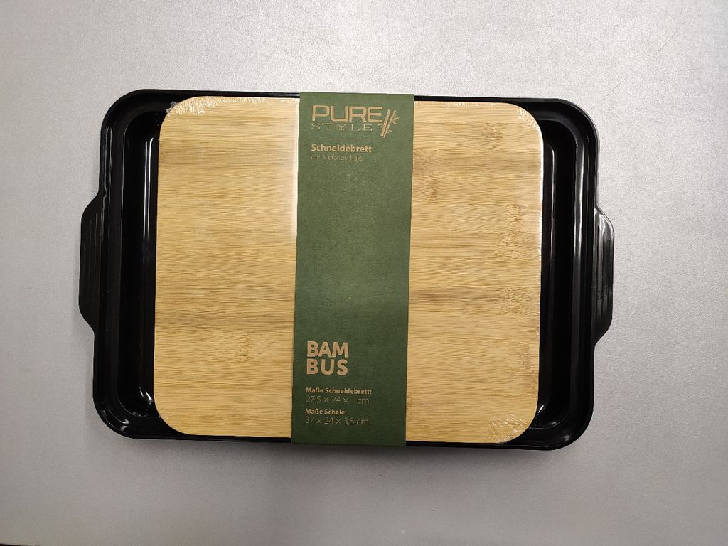 CHAMP Schneidebrett mit Tablett Bambus