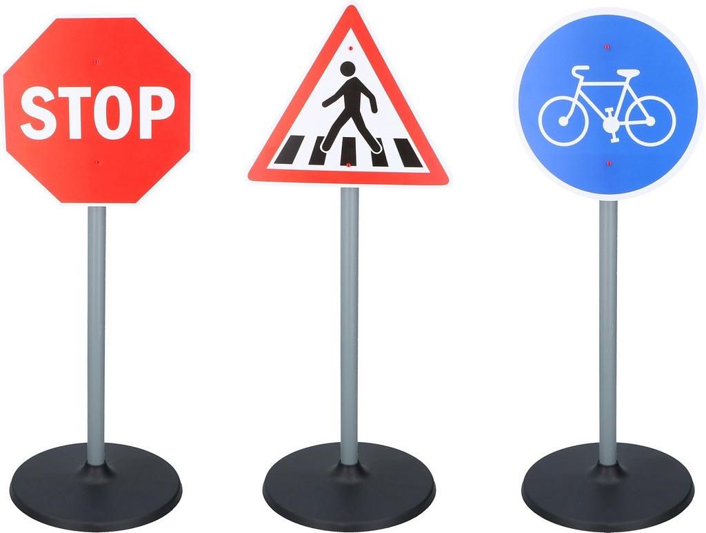 Eddy Toys 3 Spielzeug-Verkehrsschilder
