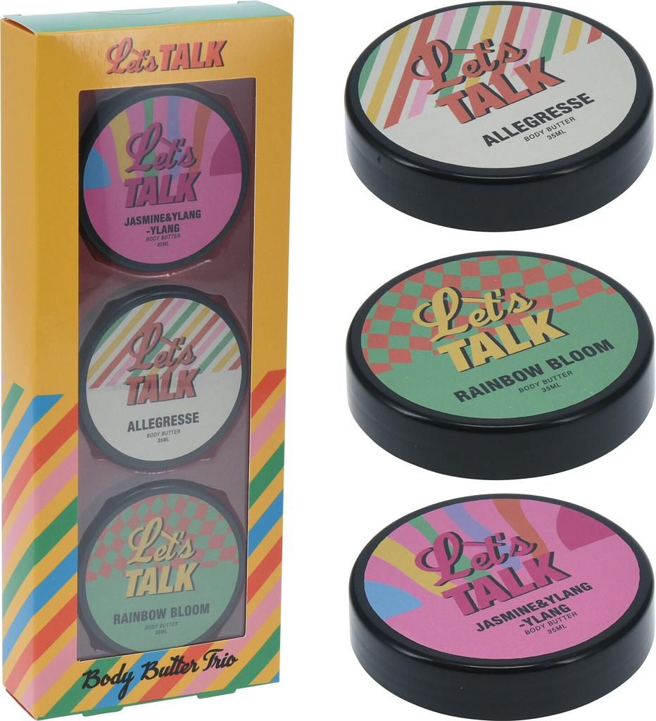 Let's Talk Körperpflege Body-Butter-Set 3tlg.