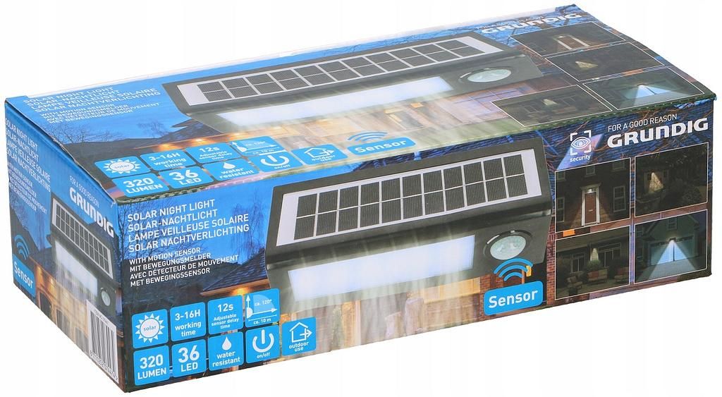 Grundig 36 LED Solar Nachtlicht Wegebeleuchtung