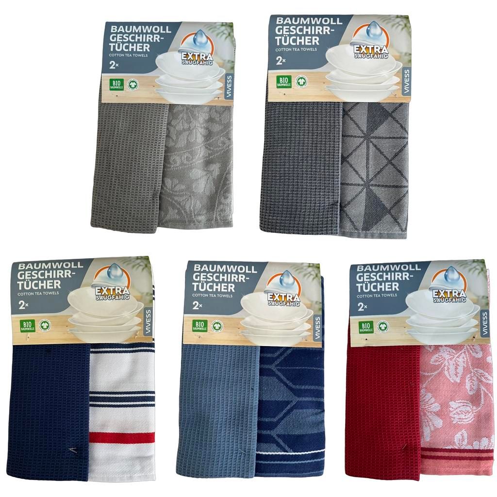 VIVESS Geschirrtücher 2-er Pack
