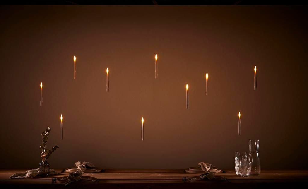 CHAMP Schwebende LED Stabkerzen 10-er Set