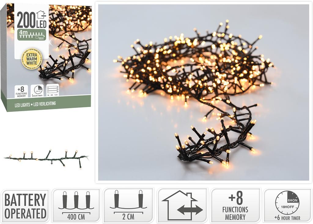 CHAMP Snake LED-Lichterkette – 200 extra warmweisse LEDs
